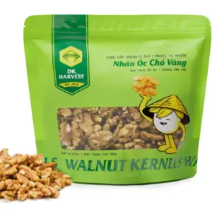 Nhân Óc Chó Vàng DK Harvest Nhập Khẩu - Túi 350g - 100% Thơm Mới, Không Mùi Dầu - Hạt Tốt Cho Mẹ Bầu - Phù Hợp Biếu Tặng