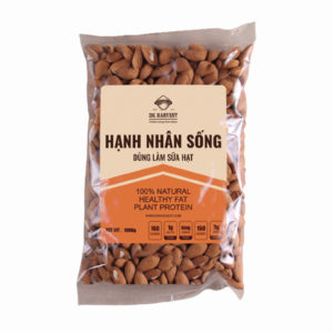 Hạt Hạnh Nhân Sống DK Harvest Nhập Khẩu Mỹ Dùng Làm Sữa Hạt - Túi 500g - ngũ cốc dinh dưỡng, giảm cân