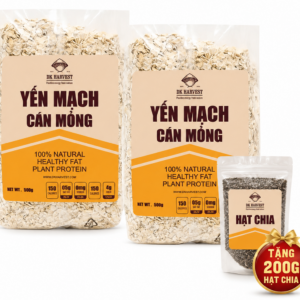 Yến mạch cán mỏng DK Harvest tặng 200g hạt chia