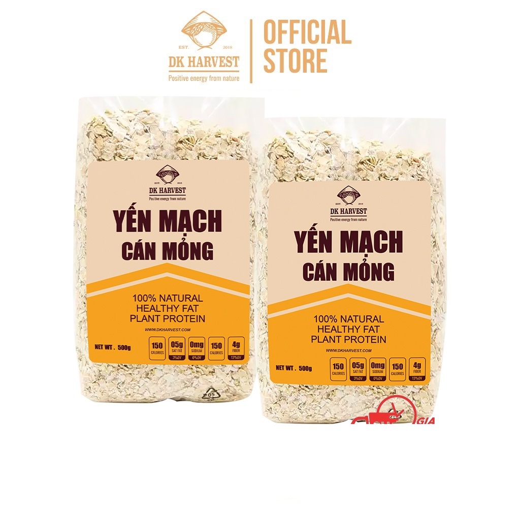 Yến Mạch Cán Mỏng DK Harvest – Phù hợp Ngâm Qua Đêm ( Overnight Oat)