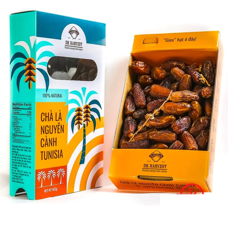 Chà Là Nguyên Cành DK Harvest 450g – Nhập Khẩu Tunisia | Tự Nhiên, Dẻo Ngọt, Giàu Dinh Dưỡng