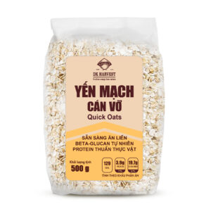 Yến mạch Cán Vỡ (Cán Nát) DK Harvest Nhập Khẩu Úc - Có CO/CQ - Thơm Mới, Dễ Ăn, Thích hợp eatclean, thực dưỡng, ăn chay